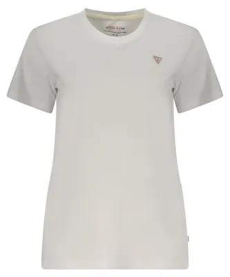 Produktbild von Damen T-Shirt Weiß Regular Fit aus Baumwolle mit Logo-Applikation