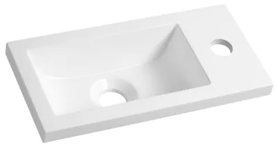 Produktbild von Möbel-Waschtisch ,Gussmarmor, 37x18cm, Weiß