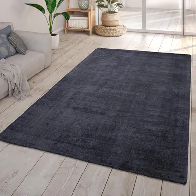 Produktbild von TT Home Wohnzimmer Teppich Handgeknüpft Kurzflor Unifarbenes Design Modern Skandinavisch Größe 120x170 cm