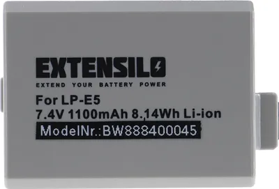 Produktbild von EXTENSILO Akku Ersatz für Canon LP-E5, LC-E5 für Kamera (1100 mAh, 7,4 V, Li-Ion)