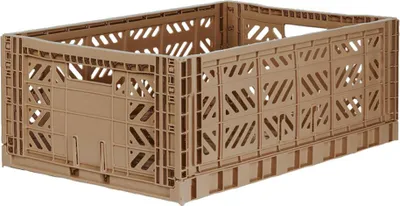 Produktbild von Aykasa Faltbox Klappbox WARM TAUPE hellbraun maxi