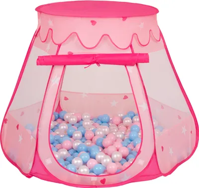 Produktbild von Selonis Spielzelt 105x90cm 100 Bälle ∅6cm Zelt Mit Bunten Bällen Für Babys Und Kinder
