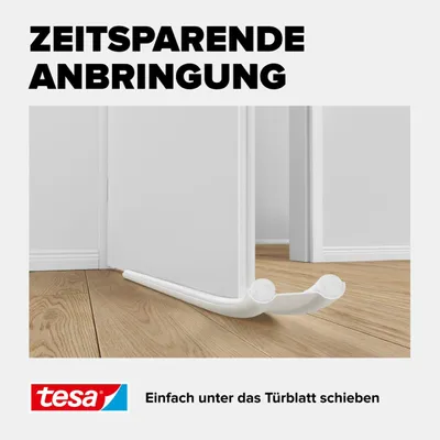 Produktbild von TESA 05418-00004-02, Tür, Rahmenlos, Unter der Tür, Weiß, 0,95 m, 25 mm