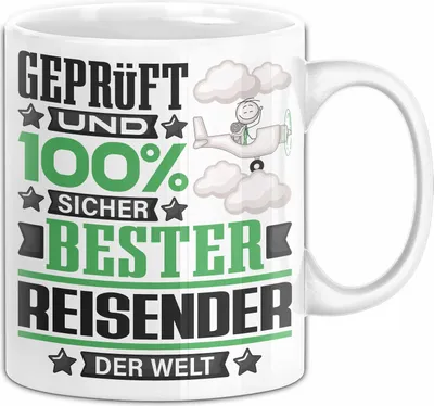 Produktbild von Reisender Geschenk Lustiger Spruch für Reisender Geschenkidee Bester Reisender Der Welt (Weiß)
