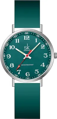 Immagine prodotto di Orologio sportivo da donna SHENGKE con quadrante di facile lettura, cinturino in silicone colorato, 34 mm, impermeabile, resistente al sudore, movimento giapponese di precisione