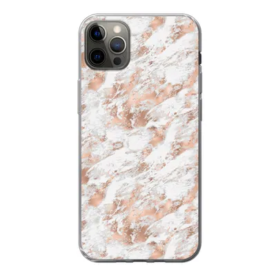 Produktbild von MuchoWow® Handyhülle Schutzhülle Hülle für iPhone 13 Pro Max Roségold - Muster - Marmor - Luxus Silikon Softcase Handy Hülle - Mobiltelefon