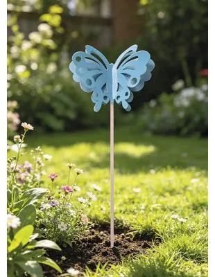 Produktbild von Gartenstecker Schmetterling Lafiora Metall H 95 cm blau