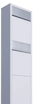 Produktbild von Briefkastenanlage Big Box for Two in Weiß mit Edelstahlklappe