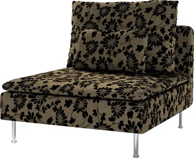 Produktbild von Dekoria Bezug für Söderhamn Sitzelement 1, beige-schwarz, Bezug für Sitzelement 1