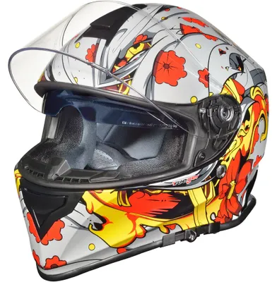 Produktbild von rueger Integralhelm Motorradhelm Kinder Motorrad Integral Bobber Sturz Helm Pinlock Red RYM M (57-58)