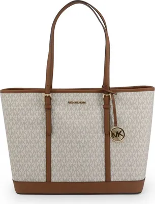 Produktbild von Michael Kors Damen Shoppingbag Handtasche Damentasche, mit Reißverschluss, Größe:Einheitsgröße, Farbe:Weiß-weiß,peru