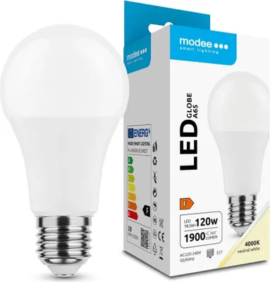 Obrázok produktu pre Modee Lighting LED žiarovka E27 18,5W 4000K A65 (120W)