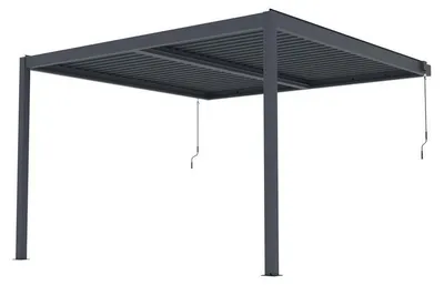 Obrázok produktu pre Bioklimatická pergola G21 Trenton Premium 4x4 m, antracitová hliníková