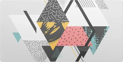 Obrázek produktu pro Geometrické Trojuholníky – Podložka na stůl – Psací podložka – 120x60 cm – Kancelářská podložka – Ochranná podložka – Protiskluzová podložka