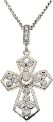 Produktbild von JuwelmaLux Anhänger 925/000 Sterling Silber Kreuz mit Zirkonia JL10-02-3282
