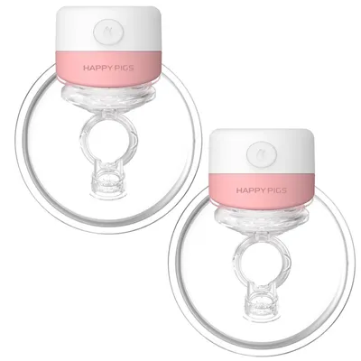 Produktbild von 2er-Set tragbare elektrische Milchpumpe – leise Wearable-Saugpumpe mit LED-Display & 9 Stufen