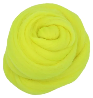 Produktbild von Filzwolle 20gr. Wolle (Wolle) / Märchenwolle zum Trockenfilzen und Nassfilzen Neongelb