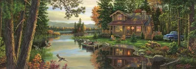 Zdjęcie produktu dla ART PUZZLE Panoramiczne puzzle Rast in der Hütte 1000 elementów