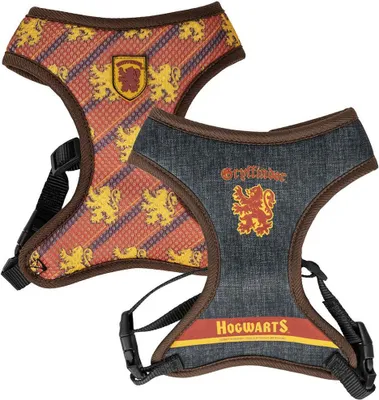 Image de Harnais Premium pour chiens de Harry Potter - Taille S/M - Jaune et rouge - Harnais de dressage réglable et sans contrainte - Polyester 100% - Produit original développé en Espagne