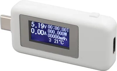 Image de VBESTLIFE Testeur USB de type C Mesureur de puissance, USB C Testeur de tension Multimètre 0-5A 4-30V Mesureur de courant, écran couleur Testeur de chargeur USB C