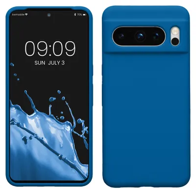 Produktbild von kwmobile Handyhülle für Google Pixel 8 Pro Hülle, für Pixel 8 Pro Case - Hülle Silikon - kabelloses Laden - Blue Reef