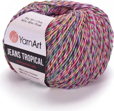 Produktbild von Yarn Art Jeans Tropical 621 Multi Strickgarn