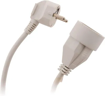 Zdjęcie produktu dla Przedłużacz Zenitech, 16A, 2P + T, kabel HO5VV-F 3G1,5 mm², biały, 5 m