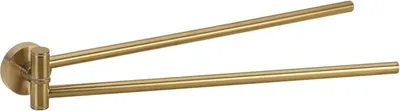 Produktbild von BABLO Doppelhandtuchhalter Messing Gold matt 420x55x55 mm für Bad & Küche >> zum Bohren oder Kleben