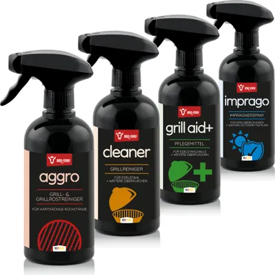 Produktbild von BBQ-Toro 4-teiliges Allrounder Pflege Set | Grill Reinigungsset und Pflege, Zubehör, Grill-Spray