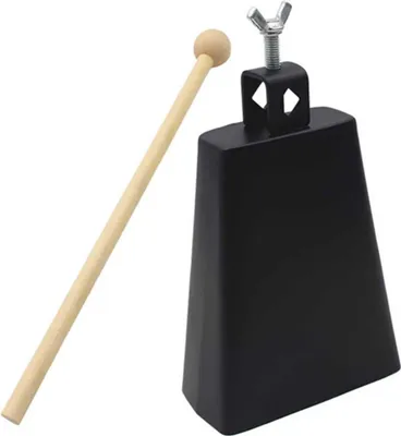 Produktbild von Kuhglockentrommel, lebhaftes schwarzes Musikgeschenk, Cowbell, 6 Zoll für Rockspiele