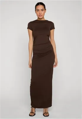 Image de Robe pour femme Urban Classics Ladies Long Stretch Jersey Dress marron - S