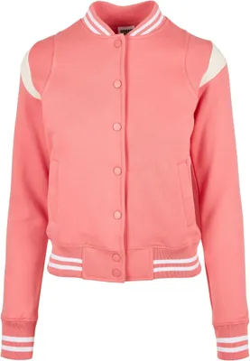 Produktbild von Urban Classics Damen Ladies Inset Sweat Jacket College-Jacke, palepink/whitesand
