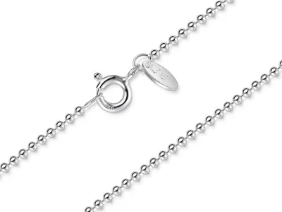 Produktbild von SILBERKETTEN STORE Kugelkette 1,5mm - 925 Silber, Länge wählbar 38-100cm - 38cm