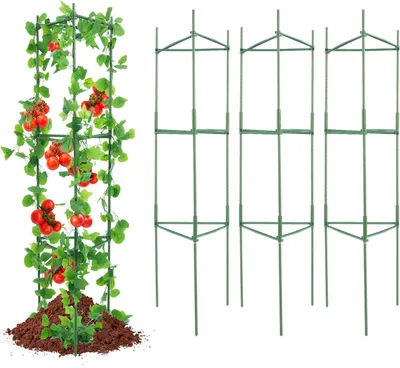 Produktbild von 6x Rankhilfe Blumenhalter Tomatenkäfig Pflanzenhalter Pflanzenstütze 122cm
