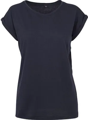 Produktbild von Build Your Brand BY021 | Ladies Extended Shoulder Damen T-Shirt - Farbe: Navy - Größe: XXL