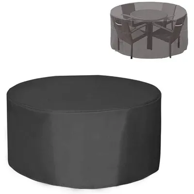 Produktbild von Schutzhülle für Gartenmöbel – 420D Oxford-Gewebe – 130 x 71 cm, wasserdicht, UV-beständig, staubdicht, runde Gartentischabdeckung