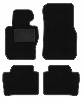 Image de Tapis de sol en moquette pour BMW 3 F30 2012-2019 (Sedan xdrive) – jeu 4 pièces, noirs, sur mesure – Wielganizator LUX