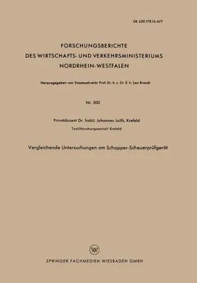 Zdjęcie produktu dla Vergleichende Untersuchungen am Schopper-Scheuerprüfgerät