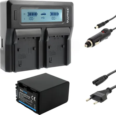 Produktbild von 1x Akku + Lader für Sony NP-FH100 NP-FH40 NP-FH50 NP-FH60 NP-FH70 2400 mAh