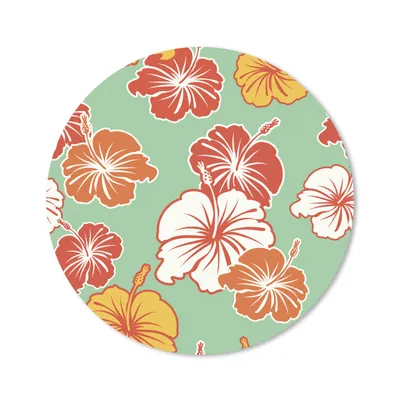 Produktbild von MuchoWow® Mauspad Mousepad Eine Illustration mit Blumenmuster 30x30 cm - Mousepads - Maus Mat - Pad - Mausunterlage - Tischunterlage - Schreibtischmatten