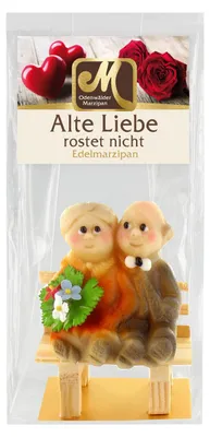 Produktbild Odenwälder Marzipan Oma und Opa Alte Liebe rostet nicht 75g