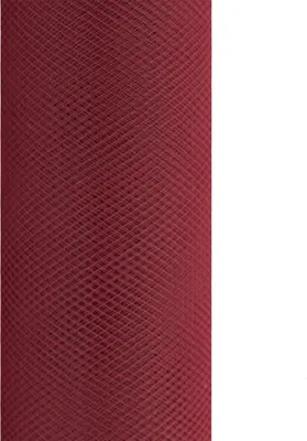 Produktbild von 9m Rolle Tüll 30cm, Farbauswahl:weinrot / bordeaux 270