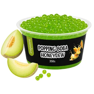 Produktbild von BubbleJoy Popping Boba Honigmelone 350 g Fruchtperlen für Bubble Tea