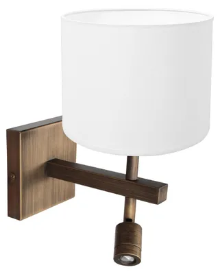 Immagine prodotto di Lampada da parete - bronzo - Stang - metallo tessile - lampada da letto - LED_E27 - 4891BR - Steinhauer