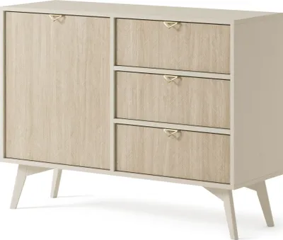 Produktbild von Kommode mit Türen und Schublade Sideboard Schrank Highboard - Kommode Abeto SD106 Beige
