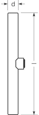 Immagine prodotto di Lampada lineare a LED Radium, opalina, dimmerabile, 230 V, S14d, 1 attacco, 500 mm, 450 lm, 1 pz.