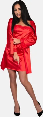 Produktbild von LC Jacqueline set (dressing gown + chemise) red S/M