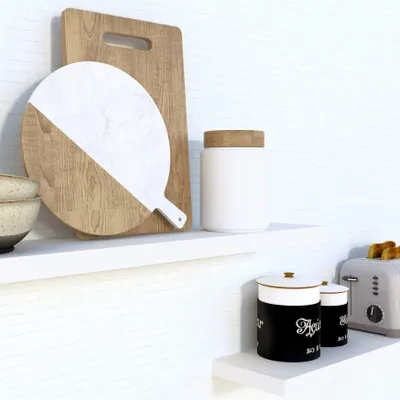 Produktbild von Holzregal, 60 x 15 x 2,5 cm, mit einer Tragfähigkeit von bis zu 30 kg