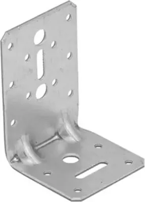 Produktbild von 20x Schwerlast-Winkelverbinder mit Sicke 95x65x65mm verzinkt Bauwinkel Steg KPK