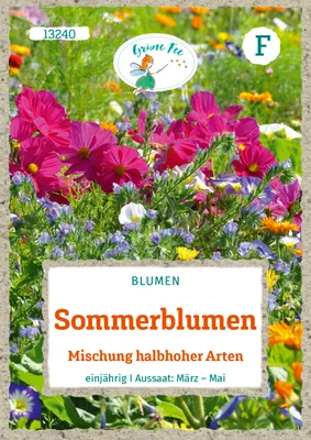 Produktbild von Grüne Fee - Sommerblumen Mischung halbhoher Sorten Samen - 13240